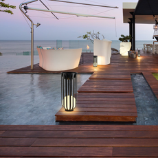 Moderne Wegelampe Schwarz Metall Laterne Außen