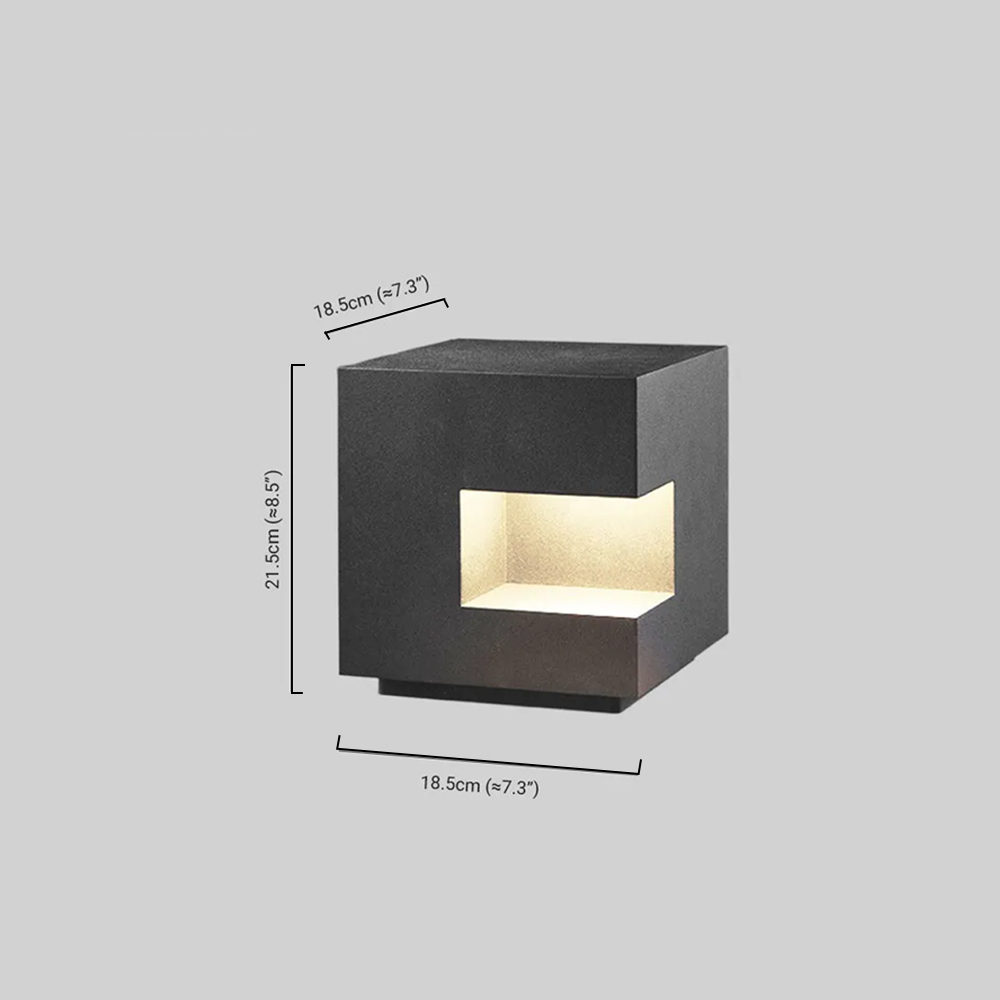 Moderne Außenlampe Grau Metall Quadratisch Außen
