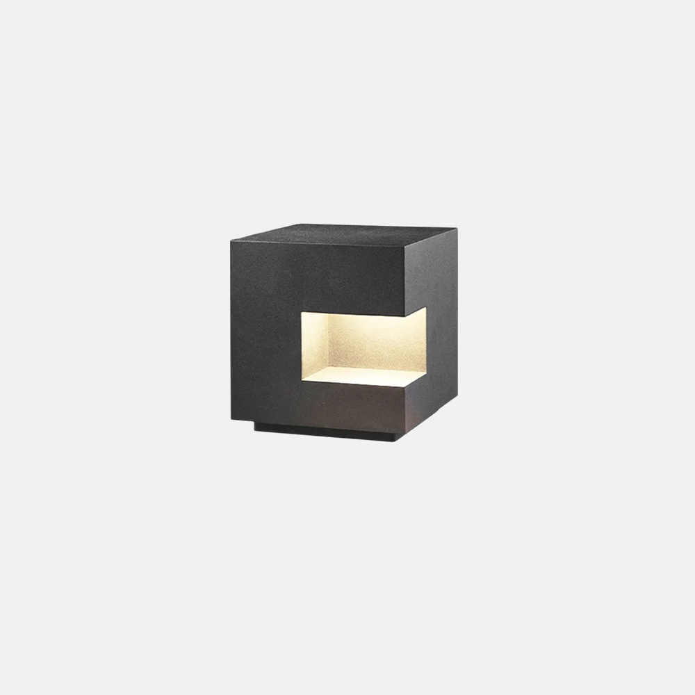Moderne Außenlampe Grau Metall Quadratisch Außen