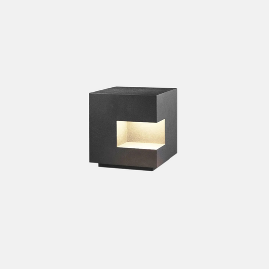 Moderne Außenlampe Grau Metall Quadratisch Außen
