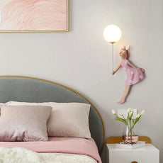 Designer Wandleuchte Acryl Rosa Schlafzimmer