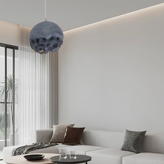 Art Deco Pendelleuchte LED Kugel Grau Resin Esszimmer