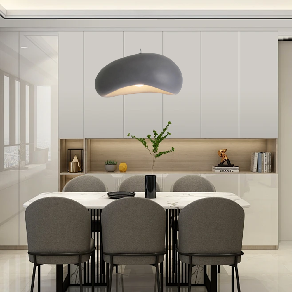 Modern Pendelleuchte LED Resin Raffinierte Neutralität – grau fügt sich perfekt ein und schafft subtile, moderne Tiefe.