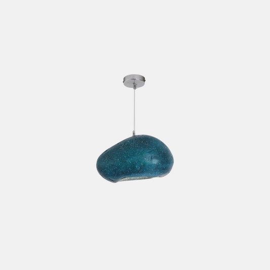 Art Deco Pendelleuchte LED Oval Blau Acryl Esszimmer 