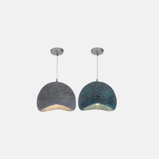Art Deco Pendelleuchte LED Oval Blau Resin Esszimmer 
