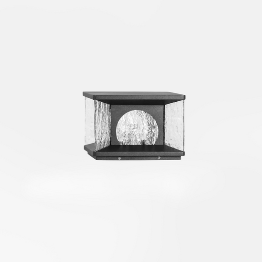 Modern Außensockelleuchten LED Quadratisch Klare Metall/Glas Hof