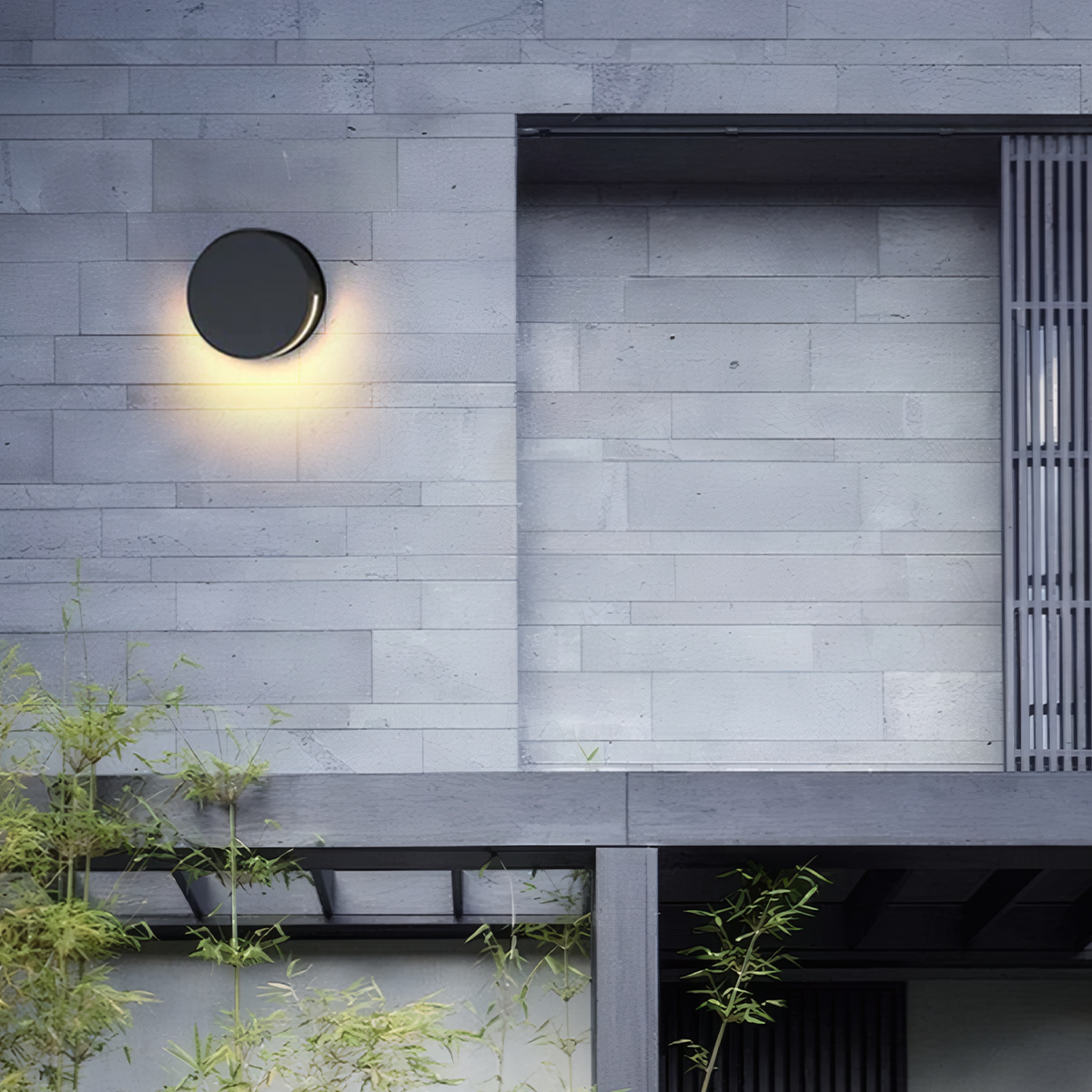 Minimalistische Außenwandleuchte LED runde Metall Flur/Garten/Hof/Treppenhause