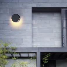 Minimalistische Außenwandleuchte LED runde Metall Flur/Garten/Hof/Treppenhause