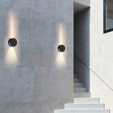 Minimalistische Außenwandleuchte LED runde Metall Flur/Garten/Hof/Treppenhause