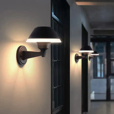 Vintage Wandlampe LED Metall Schwarz Hof