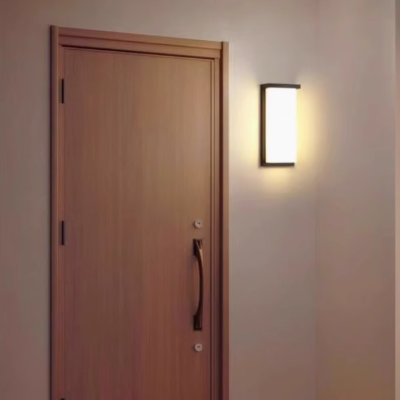 Modern Wandlampe Acryl/Metall Schwarz Garten