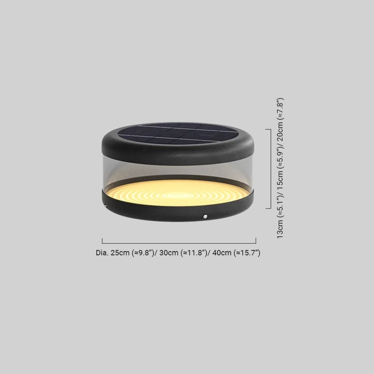 Moderne Außenlampe Acryl Schwarz Metall Zylindrisch Außen