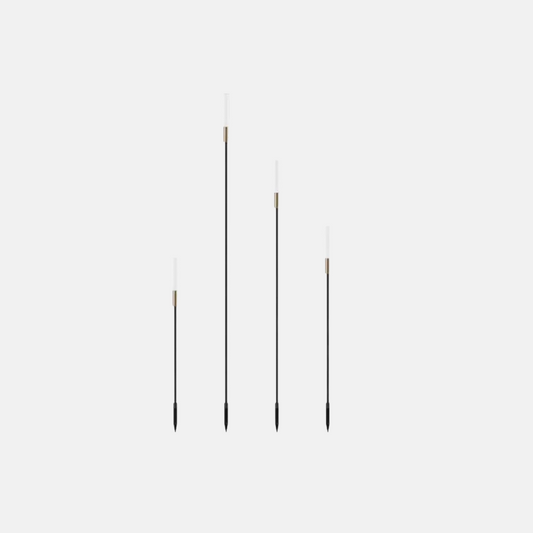 Minimalistisch Außenlsteheuchte LED Linear Schwarz Metall Garten