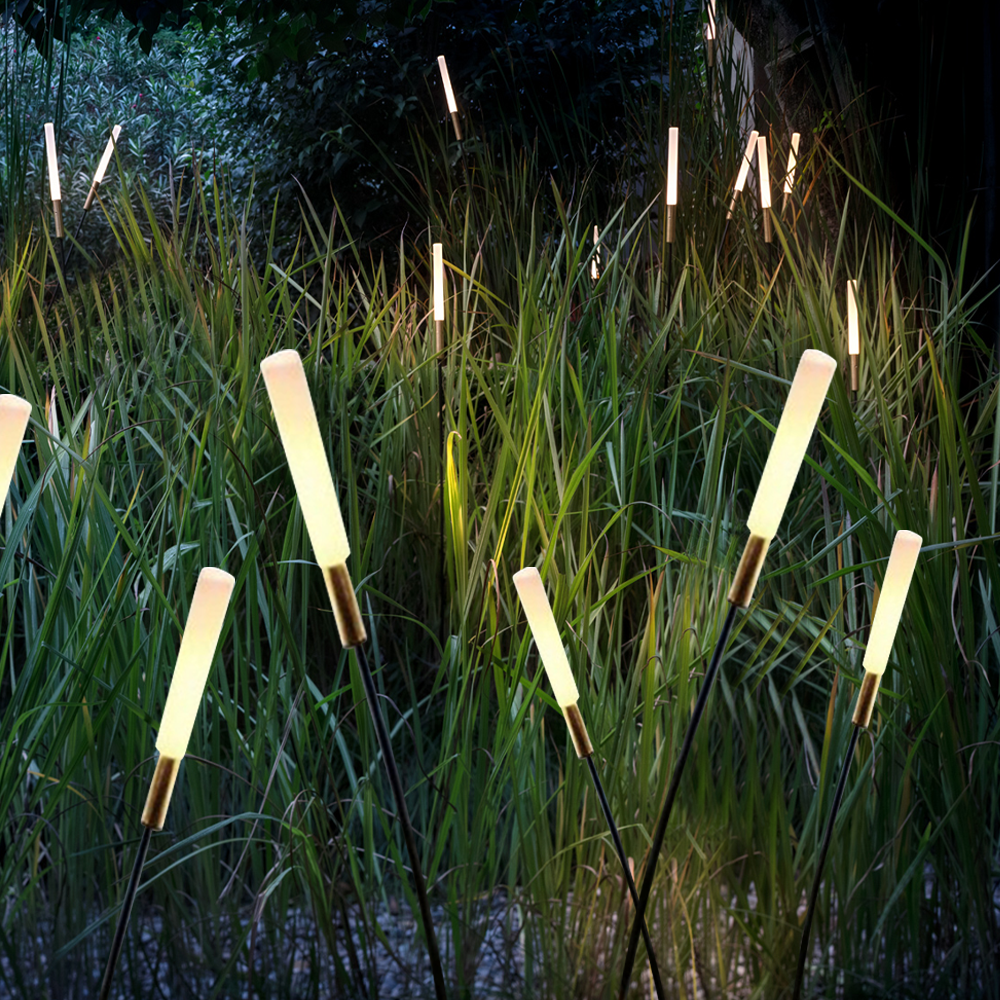Minimalistisch Außenlsteheuchte LED Linear Schwarz Metall Garten