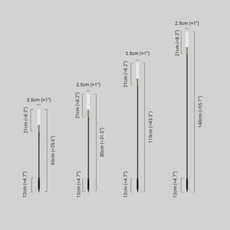 Minimalistisch Außenlsteheuchte LED Linear Schwarz Metall Garten