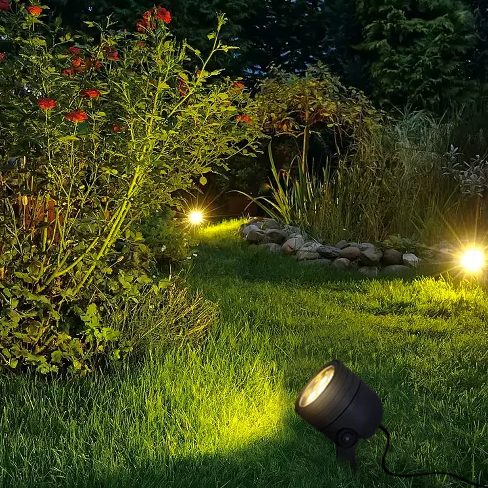 Moderne Außenleuchte Schwarz Metall Glas Zylindrisch Garten