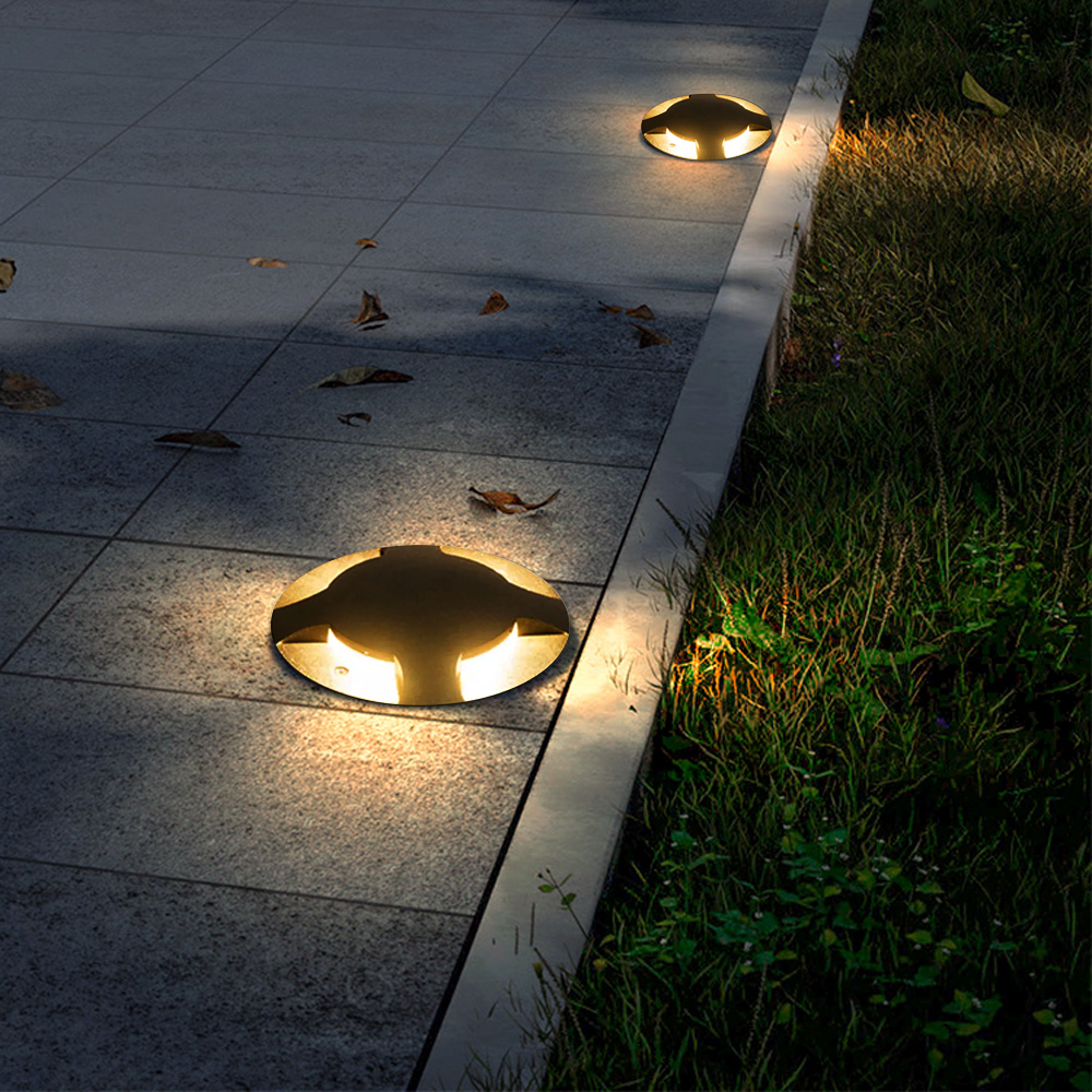 Modern Außenbodenleuchte LED Zylindrisch Schwarz Metall Solar Garten