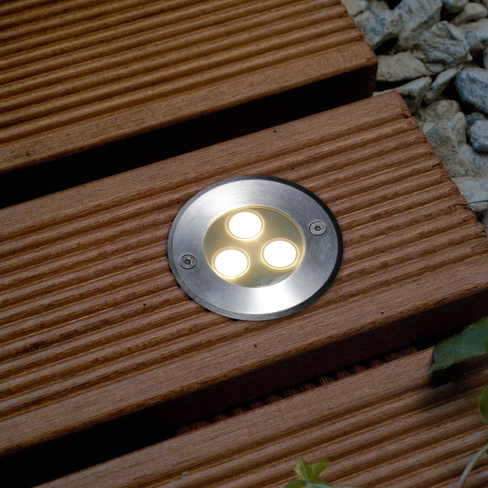 Minimalistisch Außenbodenleuchte LED Zylindrisch Metall/Glas Garten
