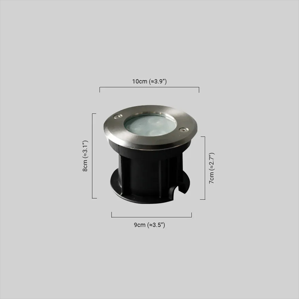 Minimalistisch Außenbodenleuchte LED Zylindrisch Metall/Glas Garten