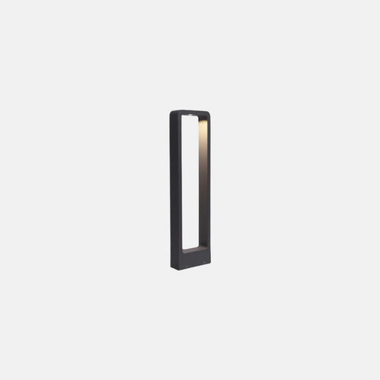 Minimalistische Außenwegeleuchte LED Rechteckig Schwarz Metall 