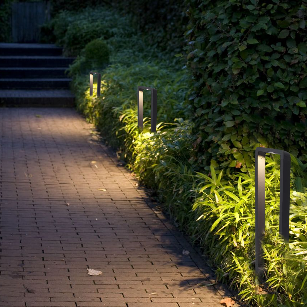Minimalistische Außenwegeleuchte LED Rechteckig Schwarz - optimale  Beleuchtung in jeden Raum