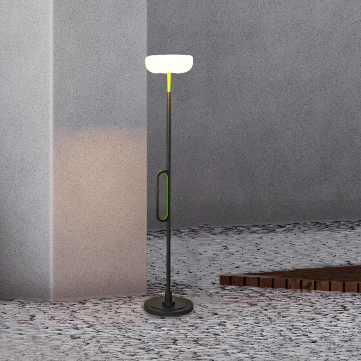 Moderne Außenleuchte LED Schwarz Metall Solar Garten