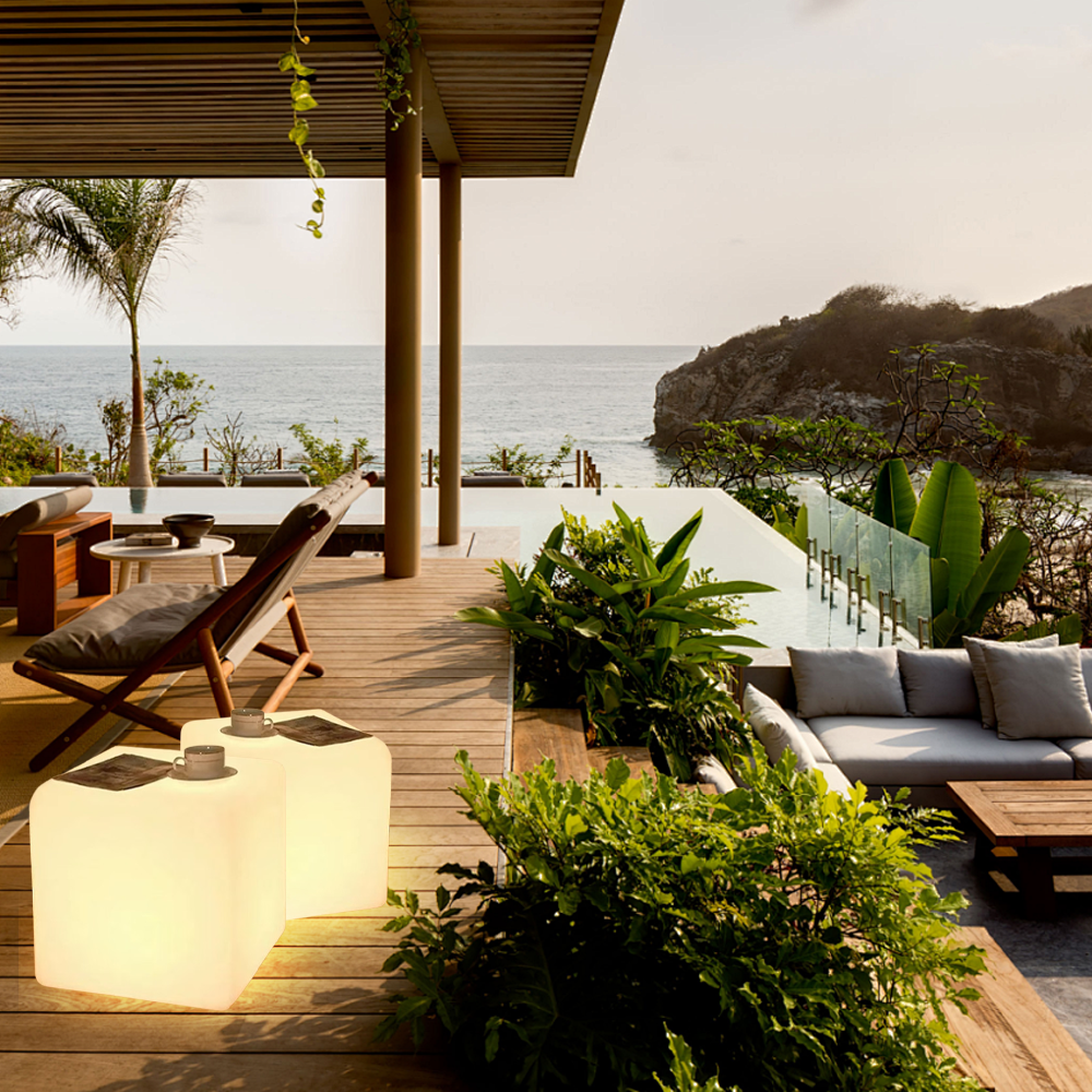 Moderne Weiße Außenleuchte Acryl Geometrisches Außenleuchte