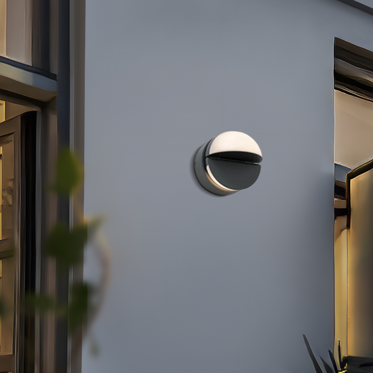 Moderne Außenwandleuchte LED Schwarz Geometrischer Drehbar Flur /Außen