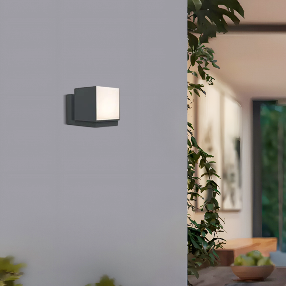 Moderne Außenwandleuchte LED Schwarz Geometrischer Drehbar Flur /Außen