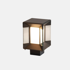 Moderne Außenlampe Schwarz Gold Metall Rechteckig Garten