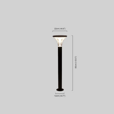 Modern AußenStehleuchte LED Konisch Schwarz Acryl Solar Garten