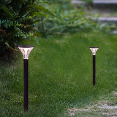 Modern AußenStehleuchte LED Konisch Schwarz Acryl Solar Garten