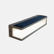 Moderne Außenwandleuchte LED Sensor Rechteckig Schwarz Acryl Balkon/Garten