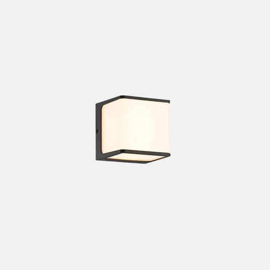 Moderne Außenwandleuchte LED Sensor Rechteckig Schwarz Acryl Balkon/Garten