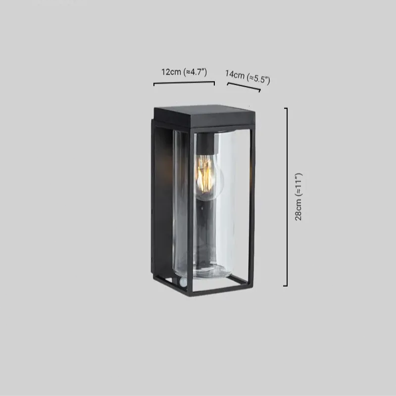 Modern Wandlampe Glas Schwarz Garten