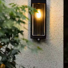 Modern Wandlampe Glas Schwarz Garten