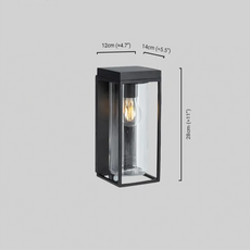 Modern Wandlampe Glas Schwarz Garten