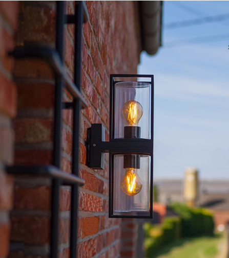Modern Wandlampe Metall Schwarz Flur