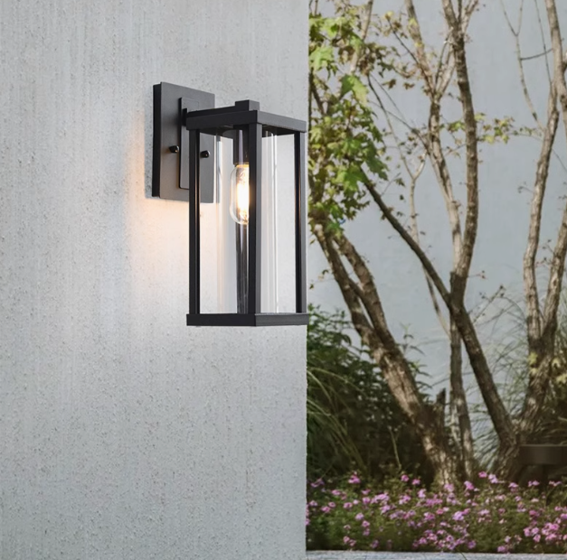 Modern Wandlampe Metall Schwarz Flur