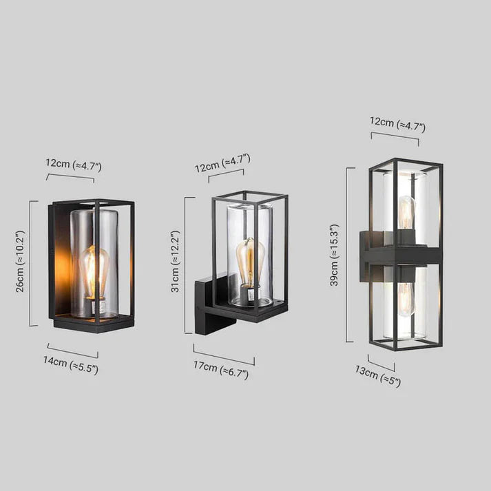 Modern Wandlampe Metall Schwarz Flur