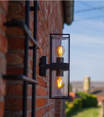 Modern Wandlampe Metall Schwarz Flur