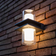 Modern Außenwandleuchte LED Metall Schwarz Passage