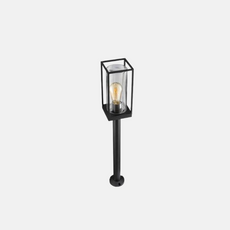 Modern Außenstehleuchte LED  Rechteckig Schwarz Metall Solar Garten