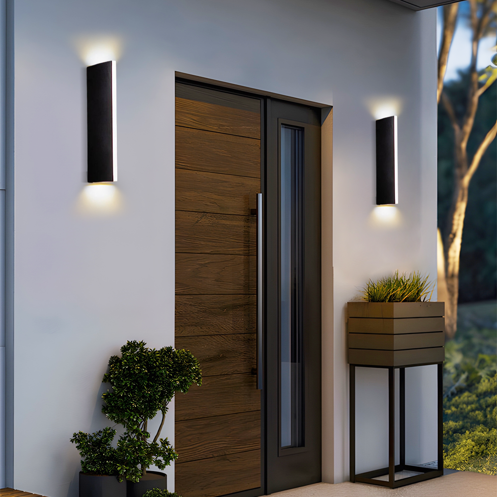 Modern Außenwandleuchte LED Metall Konisch Schwarz Garten