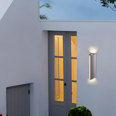 Modern Außenwandleuchte LED Metall Konisch Silber Garten