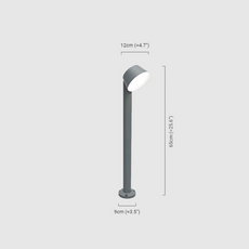 Moderne Außenstehleuchte LED Linear Schwarz Metall Dimmbar Garten