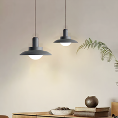 Minimalistisch Außenpendelleuchte LED Schwarz Metall Garten/Innen