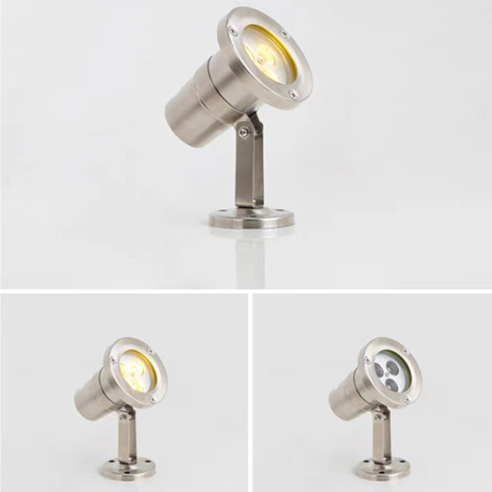  Modern LED Außenleuchte/Strahler Silber Metall/Glas Hof/Garten