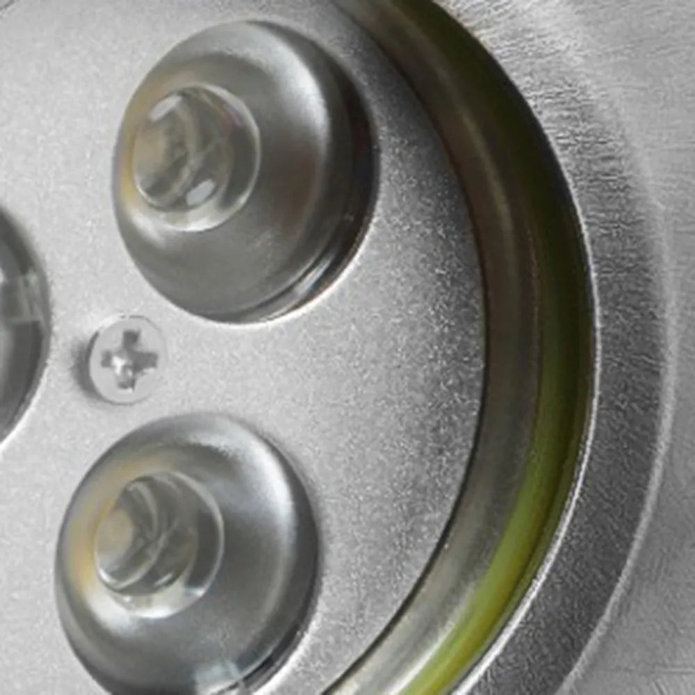  Modern LED Außenleuchte/Strahler Silber Metall/Glas Hof/Garten