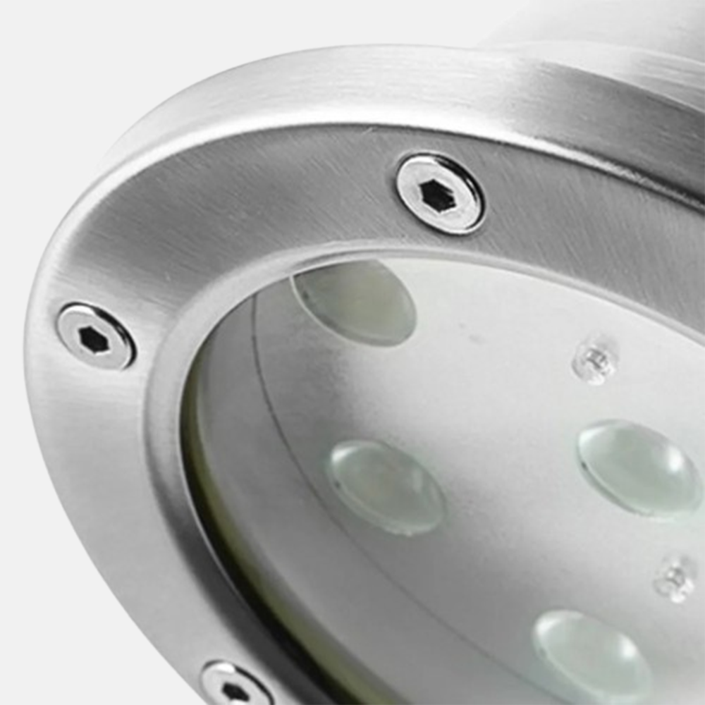  Modern LED Außenleuchte/Strahler Silber Metall/Glas Hof/Garten
